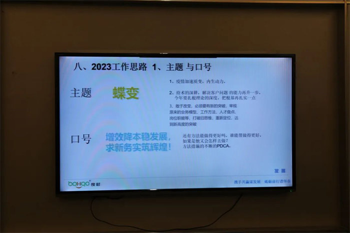 廣東博皓召開2022年度年終總結(jié)暨2023年工作計劃會議：2023年主題與口號